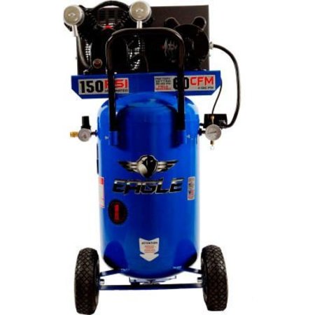 WOOD INDUSTRIES Eagle, Portable Electric Air Compressor, 3 HP, 24 Gallon, Vertical, 6 CFM P3124V1